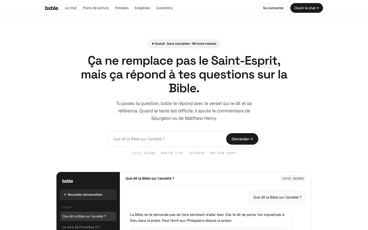 Page d'accueil de bxble.com, un site 100 % généré par Claude